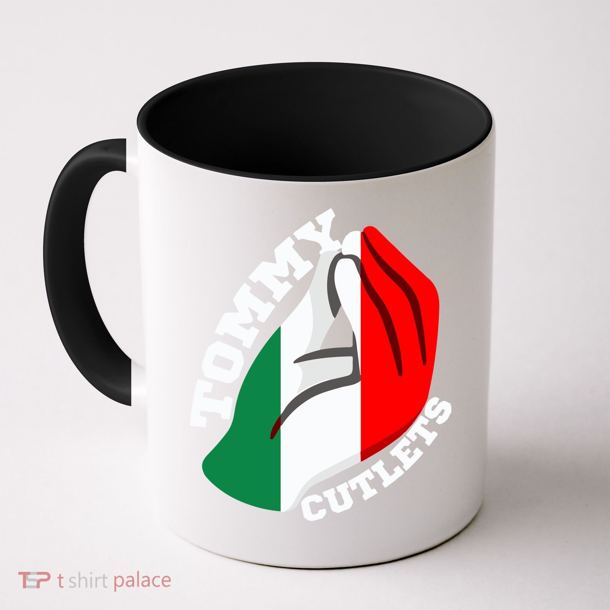 Tommy Cutlets New York Italian Flag Football Coffee Mug