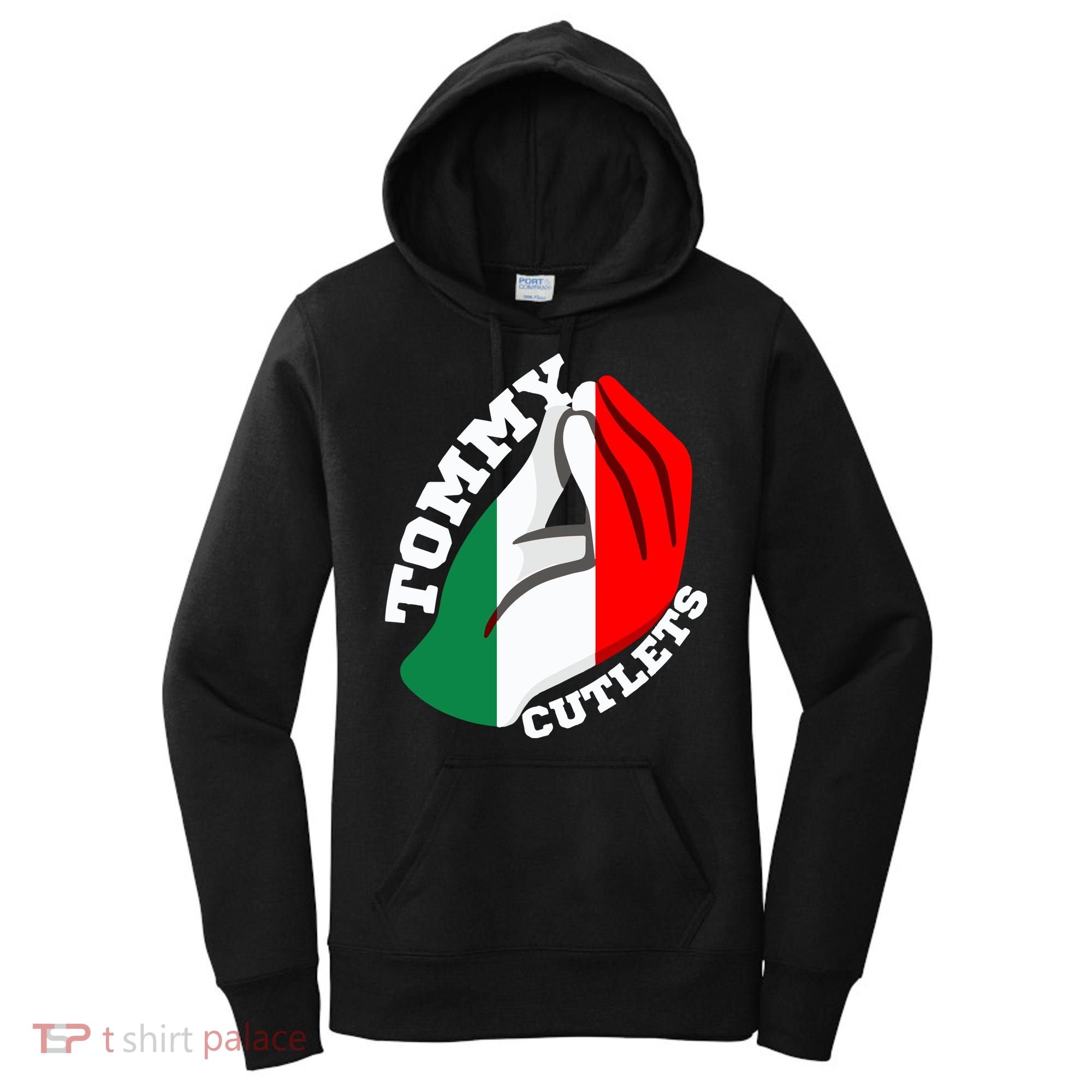 Tommy Cutlets New York Italian Flag Football Women's Hoodie