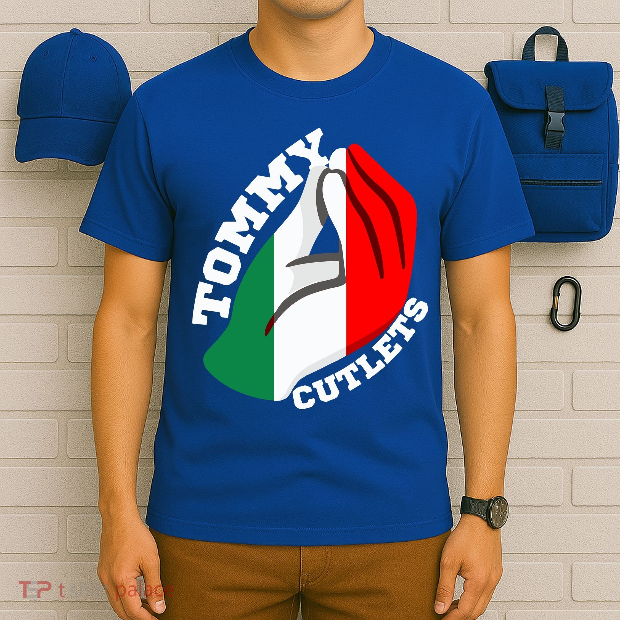 Tommy Cutlets New York Italian Flag Football T-Shirt