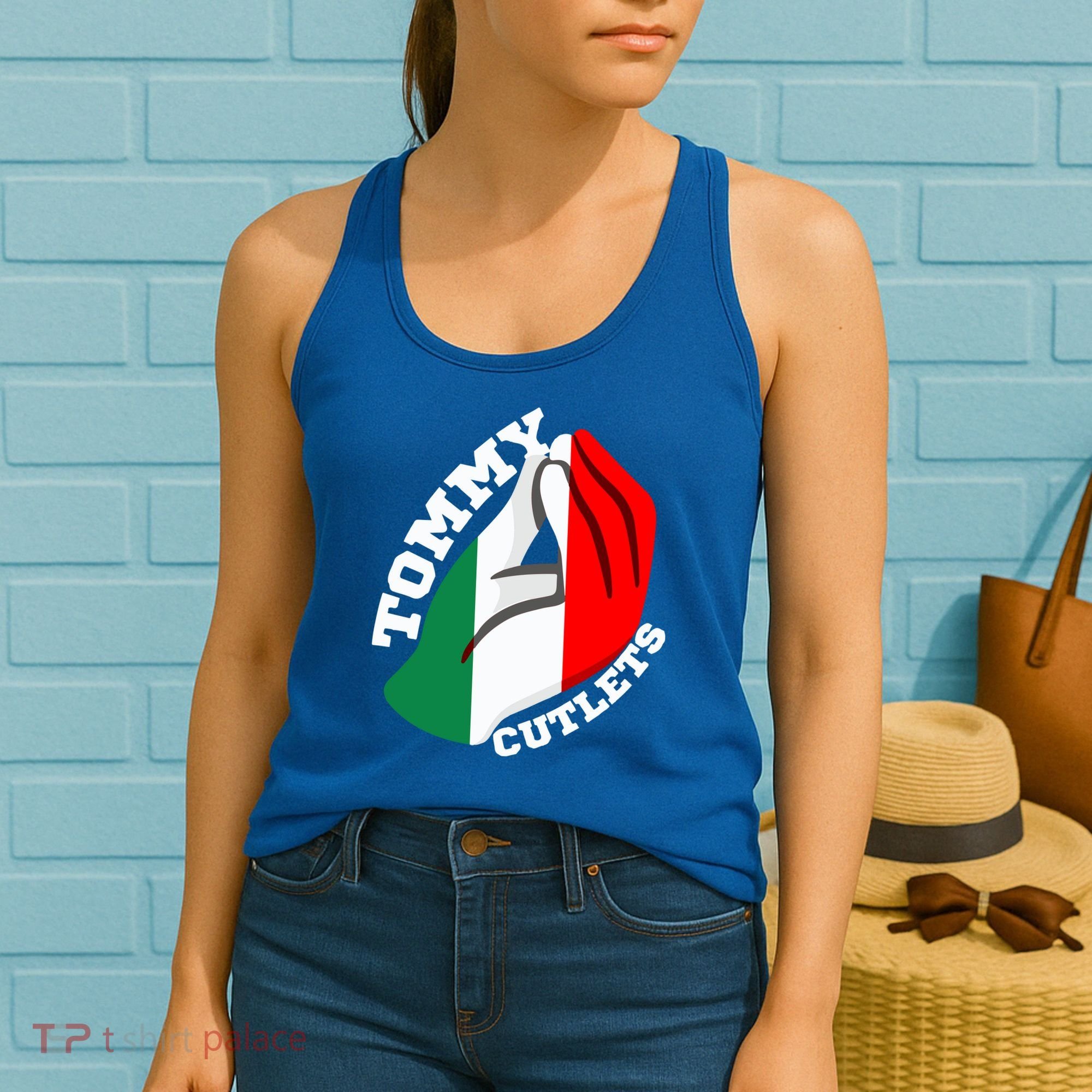 Tommy Cutlets New York Italian Flag Football Women's Tank Top