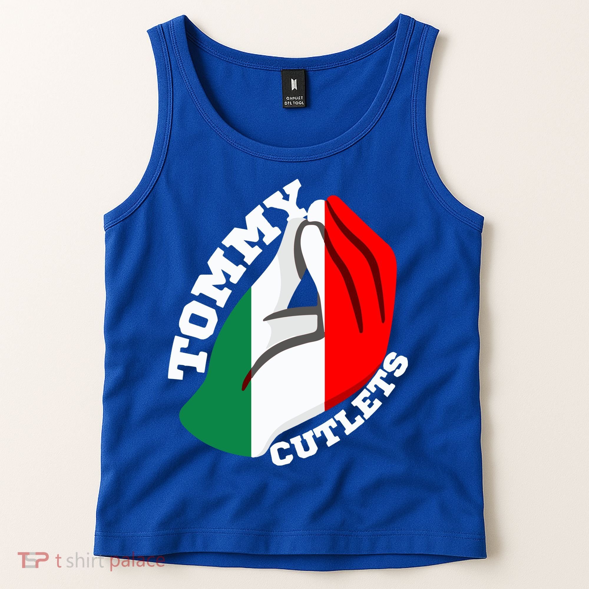 Tommy Cutlets New York Italian Flag Football Tank Top