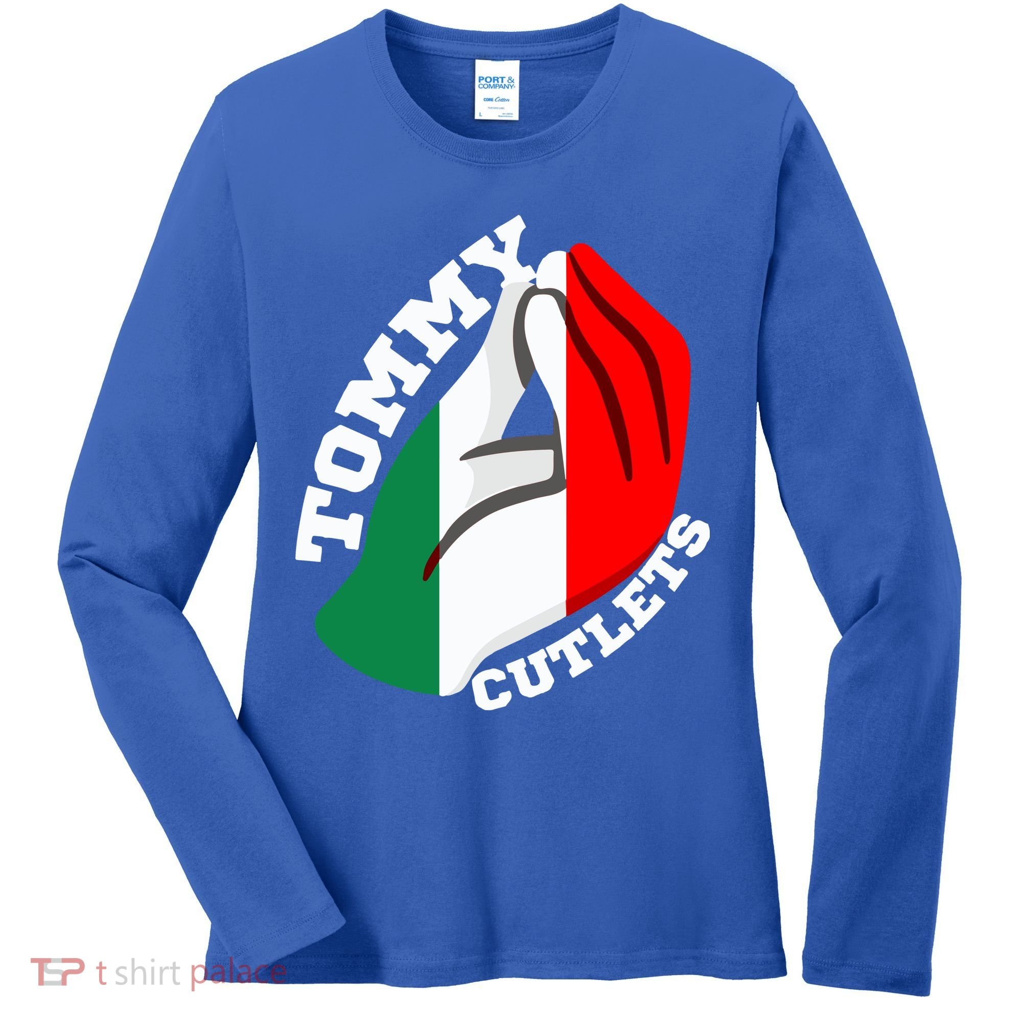 Tommy Cutlets New York Italian Flag Football Women's Long Sleeve Shirt