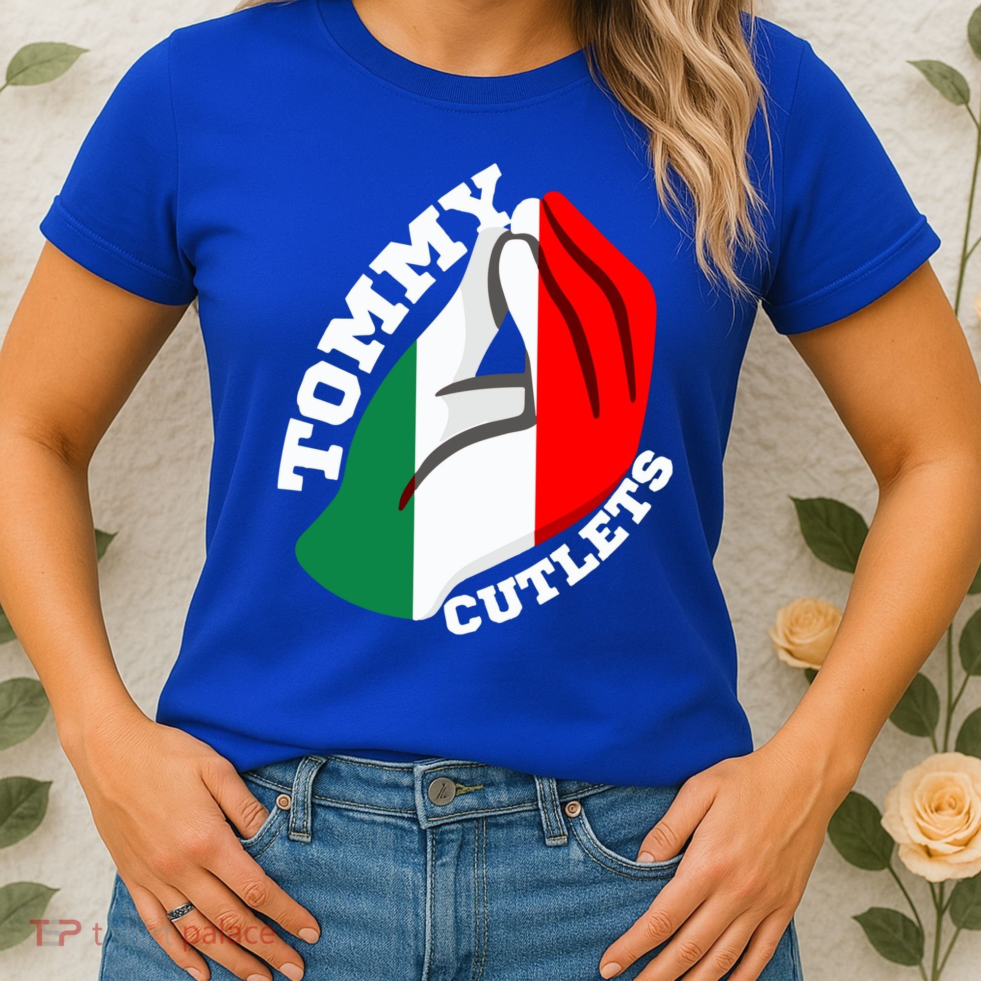 Tommy Cutlets New York Italian Flag Football Women's T-Shirt