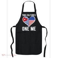 Two Cultures One Me Cuban American Heart Flag Apron thumb 0