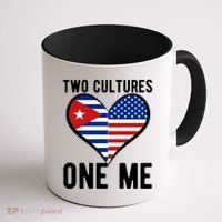Two Cultures One Me Cuban American Heart Flag Coffee Mug thumb 1