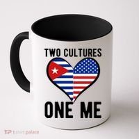 Two Cultures One Me Cuban American Heart Flag Coffee Mug thumb 0