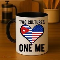 Two Cultures One Me Cuban American Heart Flag Coffee Mug thumb 4