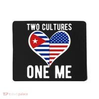Two Cultures One Me Cuban American Heart Flag Mousepad thumb 0