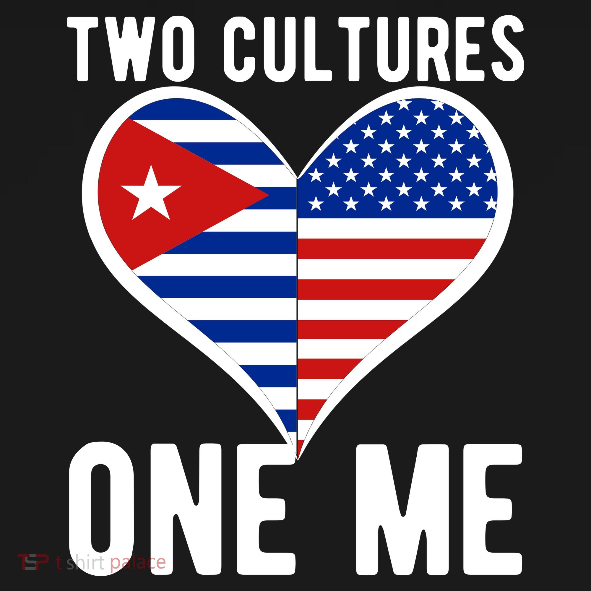Two Cultures One Me Cuban American Heart Flag Mousepad