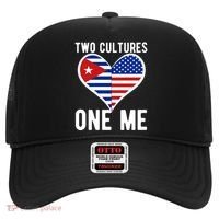 Two Cultures One Me Cuban American Heart Flag Hat thumb 0