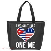 Two Cultures One Me Cuban American Heart Flag Tote Bag thumb 0