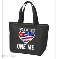 Two Cultures One Me Cuban American Heart Flag Tote Bag thumb 3