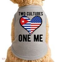Two Cultures One Me Cuban American Heart Flag Doggie Tank thumb 0
