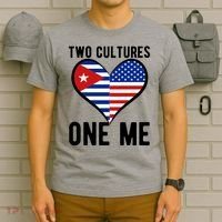Two Cultures One Me Cuban American Heart Flag T-Shirt thumb 6