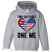 Two Cultures One Me Cuban American Heart Flag Toddler Hoodie thumb 0