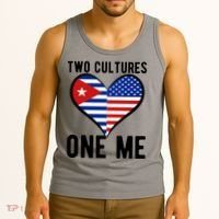 Two Cultures One Me Cuban American Heart Flag Tank Top thumb 3