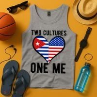 Two Cultures One Me Cuban American Heart Flag Tank Top thumb 4