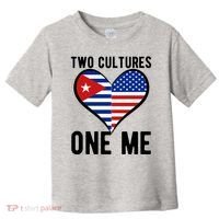Two Cultures One Me Cuban American Heart Flag Toddler T-Shirt thumb 0