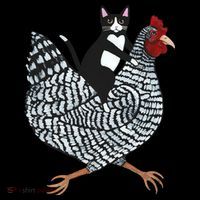 Tuxedo Cat On A Chicken Coffee Mug thumb 5