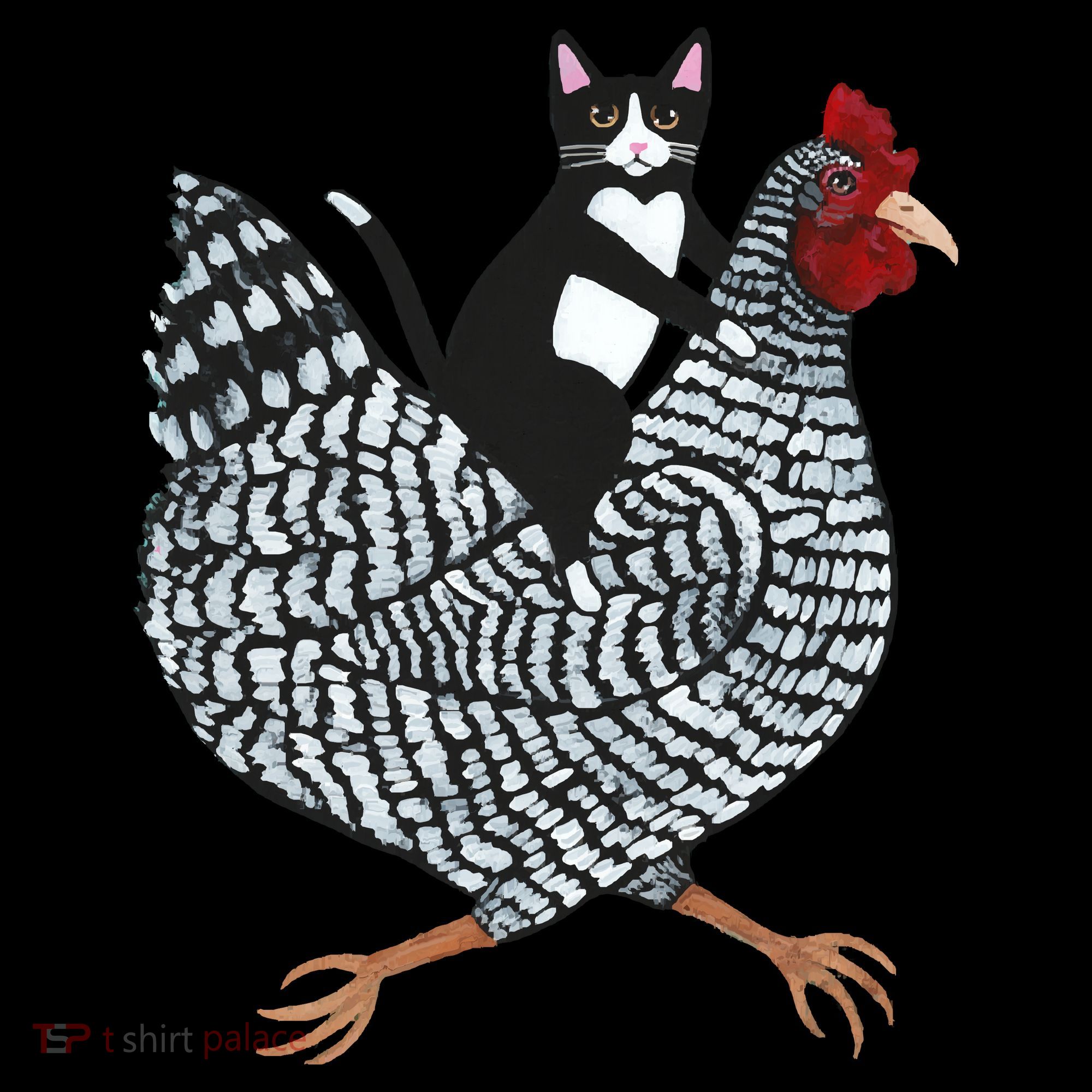Tuxedo Cat On A Chicken Coffee Mug