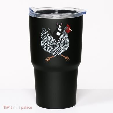 Tuxedo Cat On A Chicken Tumbler