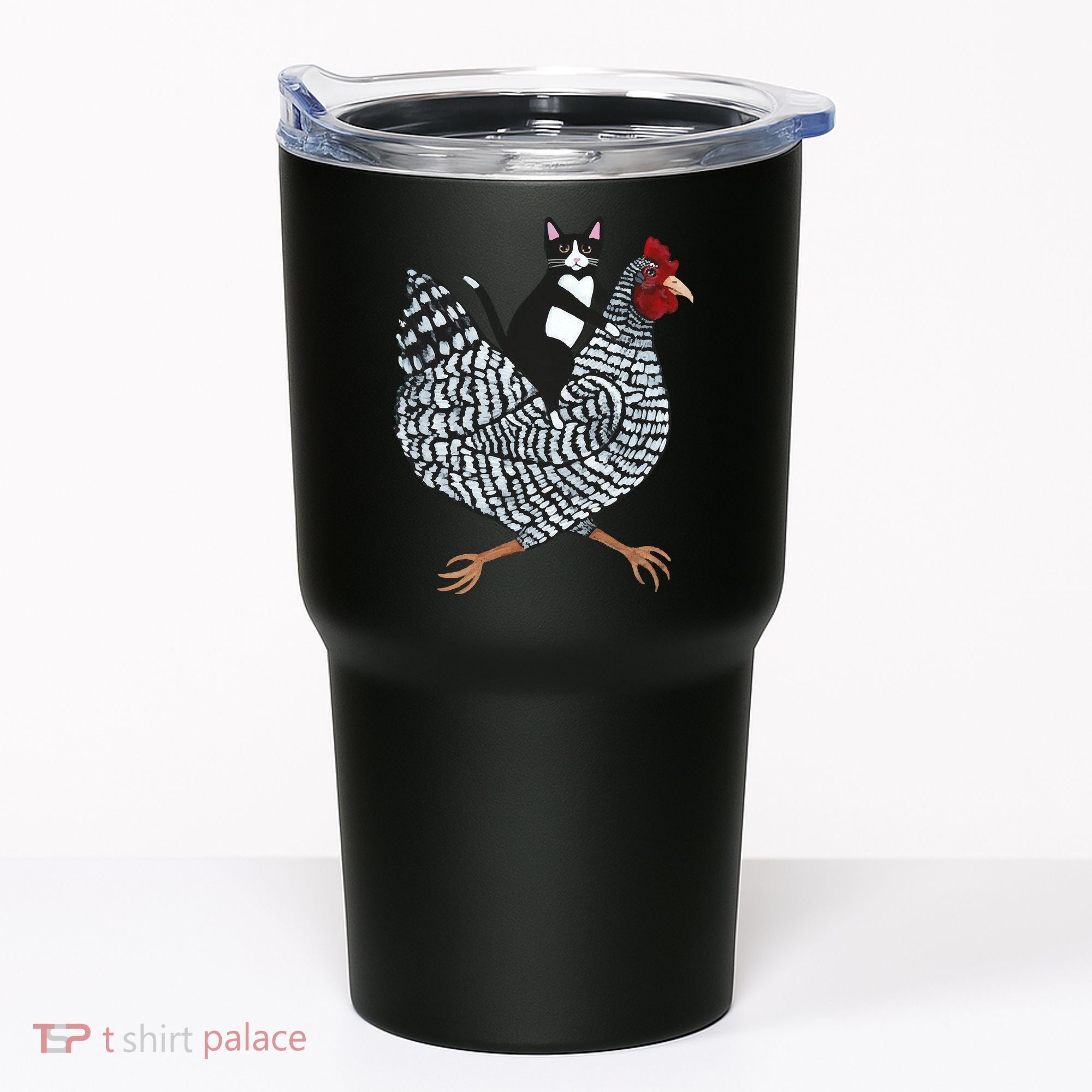 Tuxedo Cat On A Chicken Tumbler