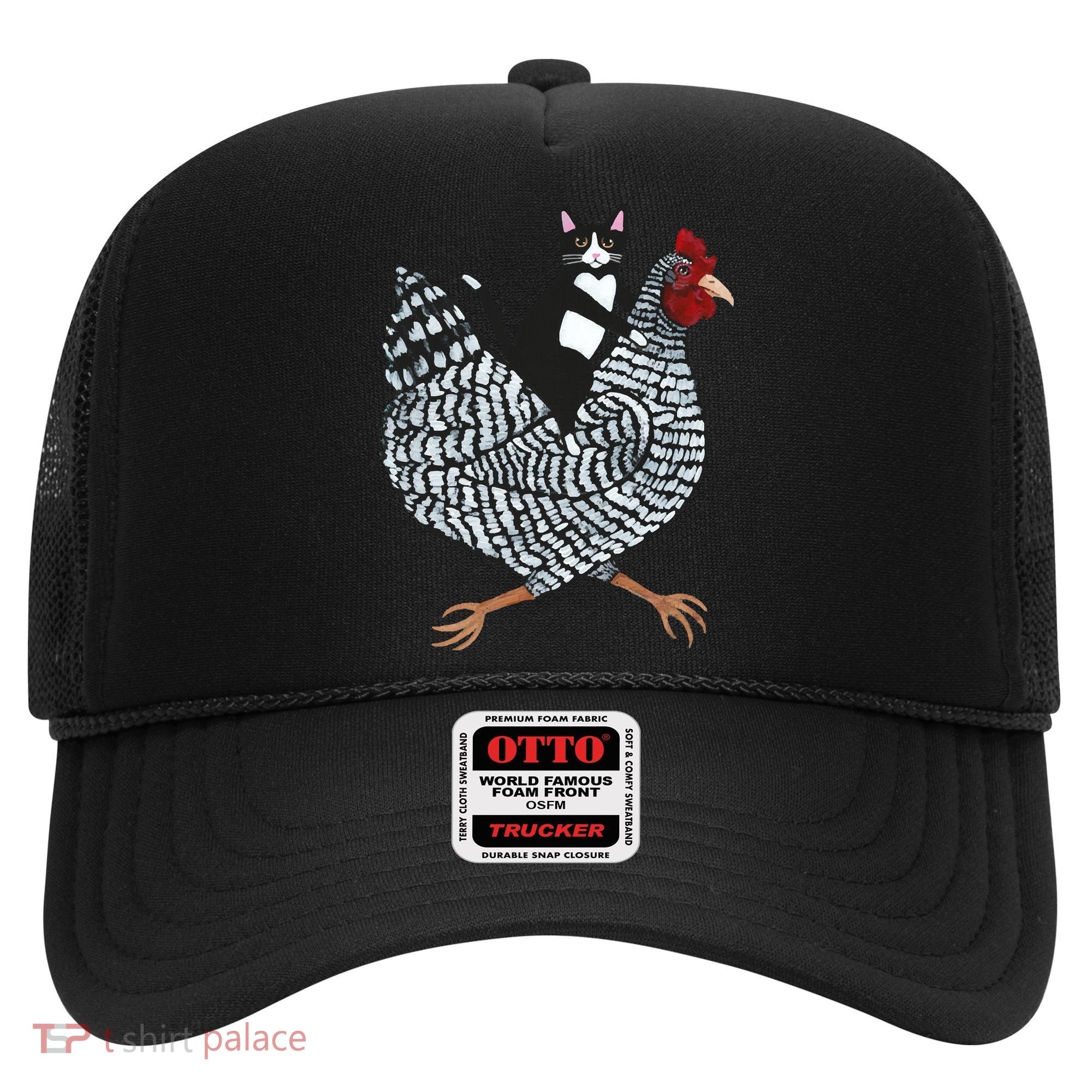 Tuxedo Cat On A Chicken Hat
