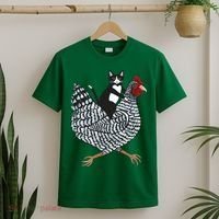 Tuxedo Cat On A Chicken T-Shirt thumb 2