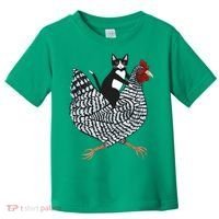 Tuxedo Cat On A Chicken Toddler T-Shirt thumb 0