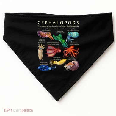 The Cephalopod Octopus Squid Cuttlefish And Nautilus USA-Made Doggie Bandana