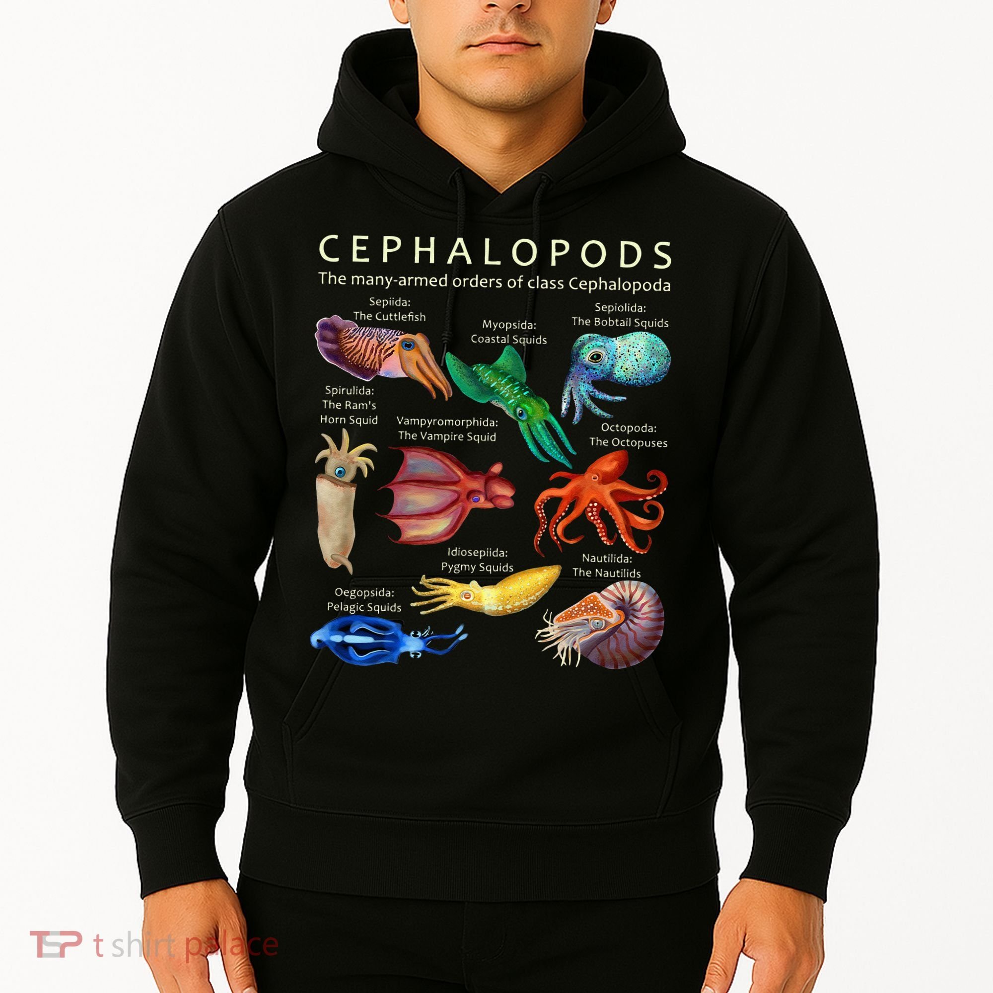The Cephalopod Octopus Squid Cuttlefish And Nautilus Hoodie