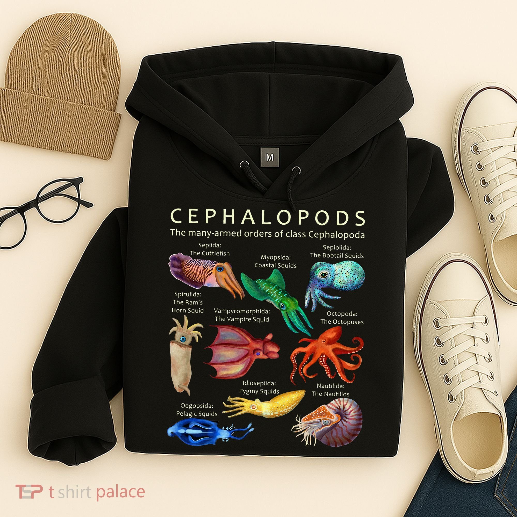 The Cephalopod Octopus Squid Cuttlefish And Nautilus Hoodie