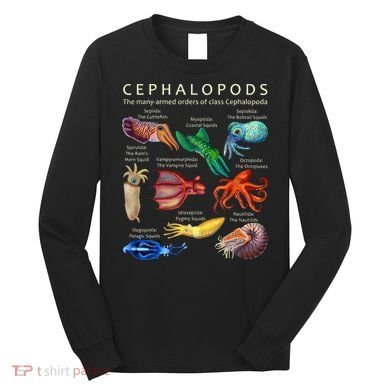 The Cephalopod Octopus Squid Cuttlefish And Nautilus Long Sleeve Shirt