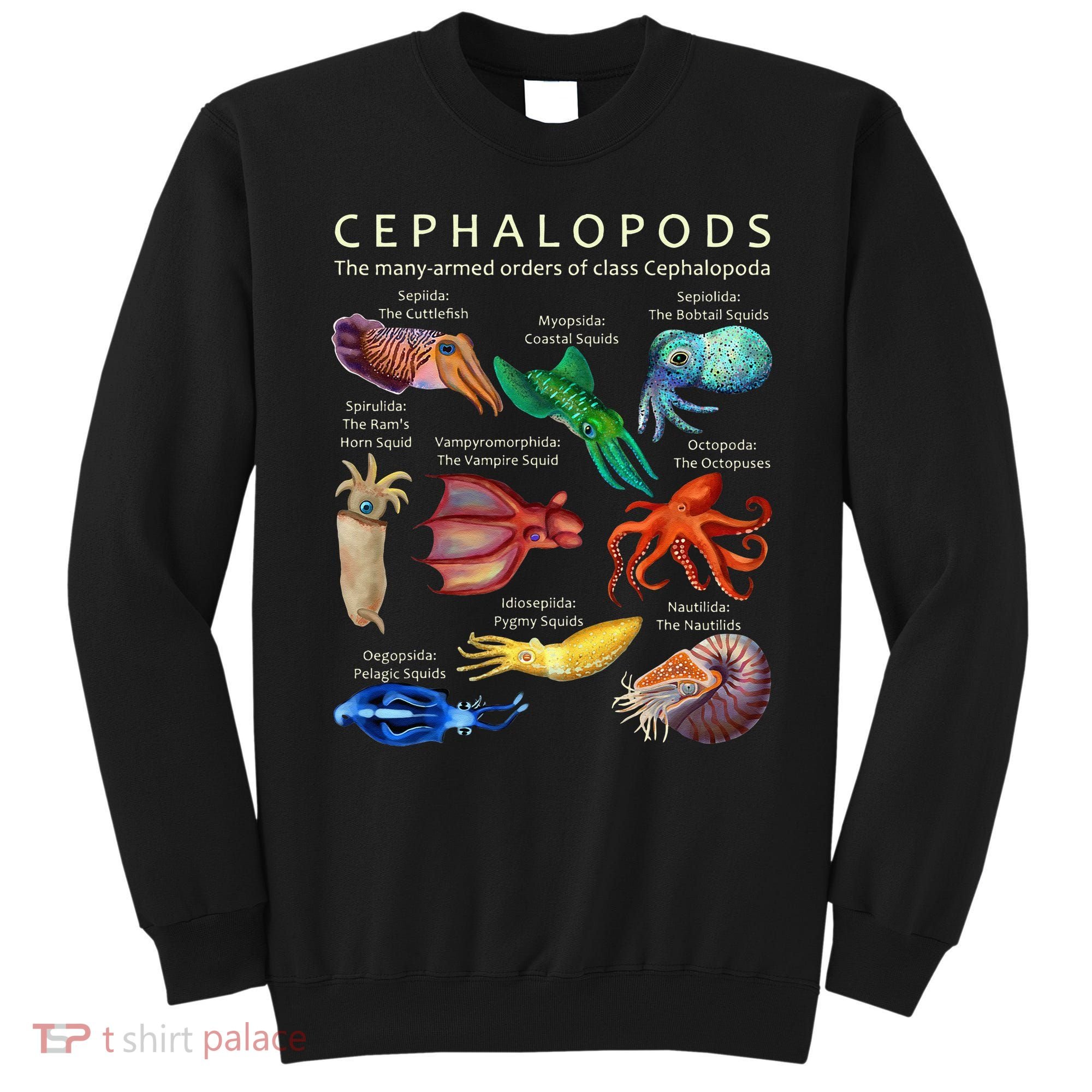 The Cephalopod Octopus Squid Cuttlefish And Nautilus Sweatshirt