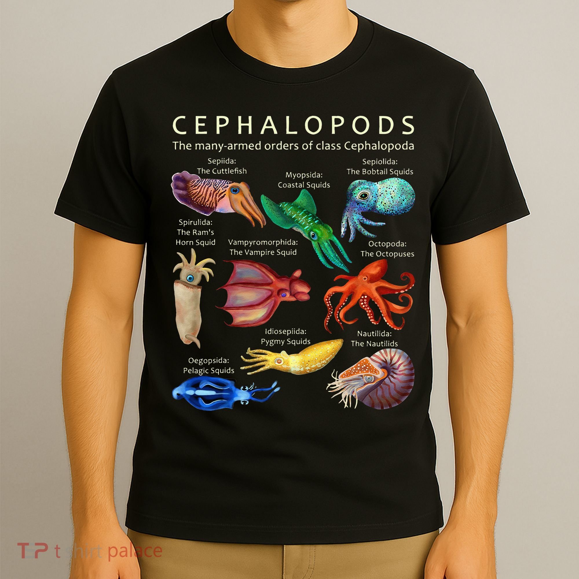 The Cephalopod Octopus Squid Cuttlefish And Nautilus T-Shirt