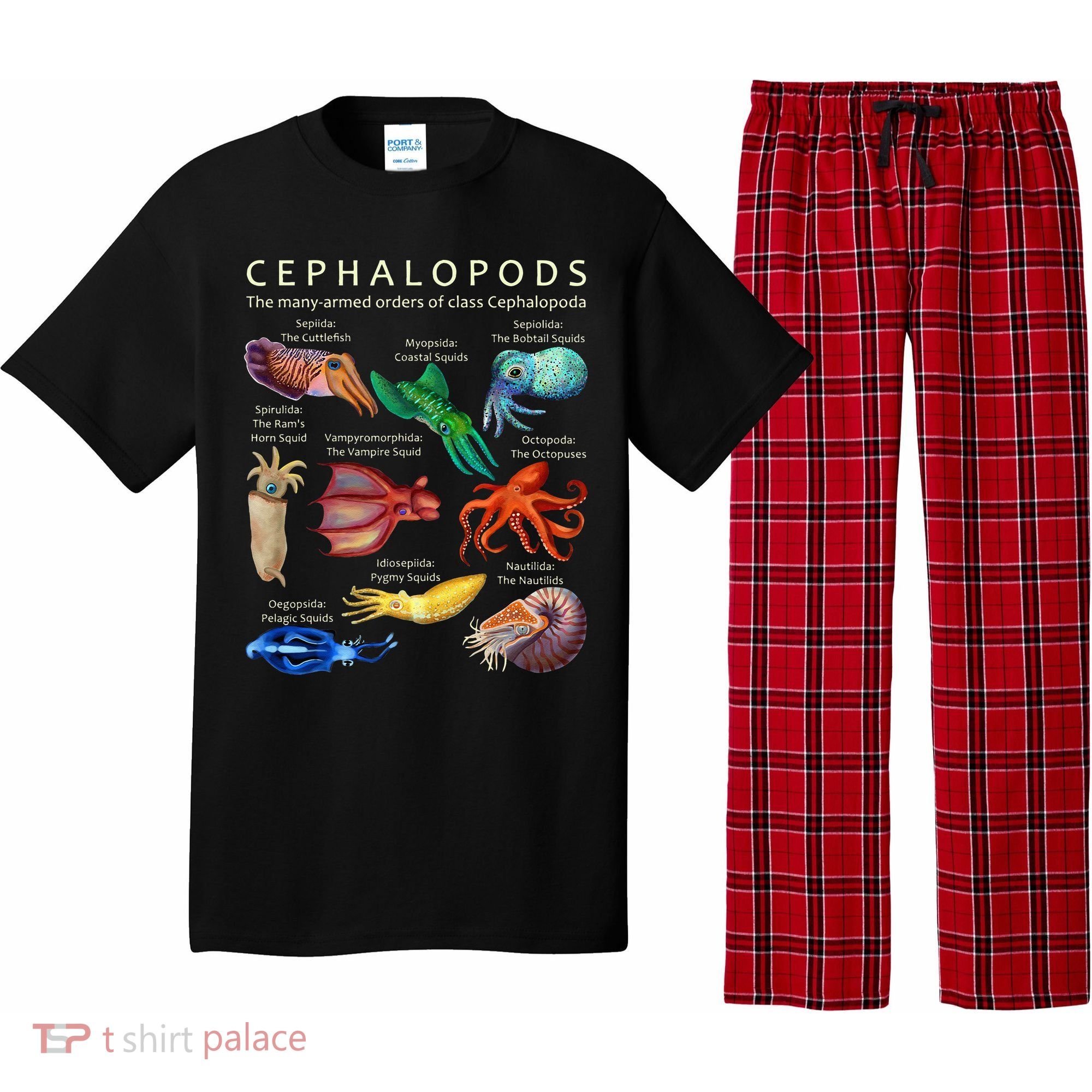 The Cephalopod Octopus Squid Cuttlefish And Nautilus Pajama Set