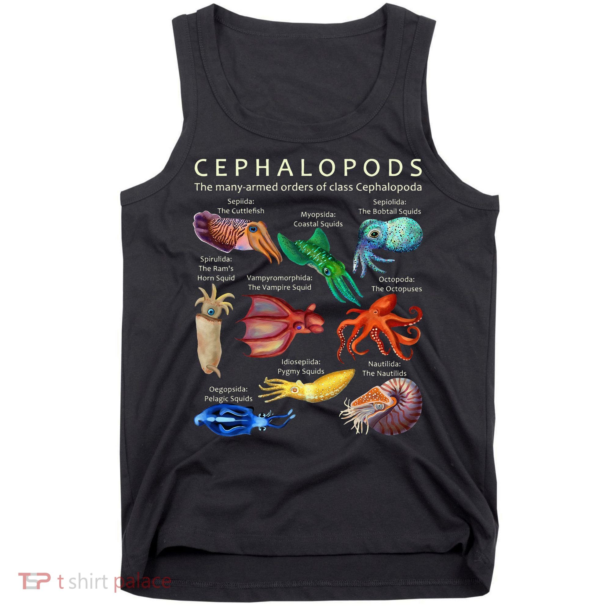 The Cephalopod Octopus Squid Cuttlefish And Nautilus Tank Top