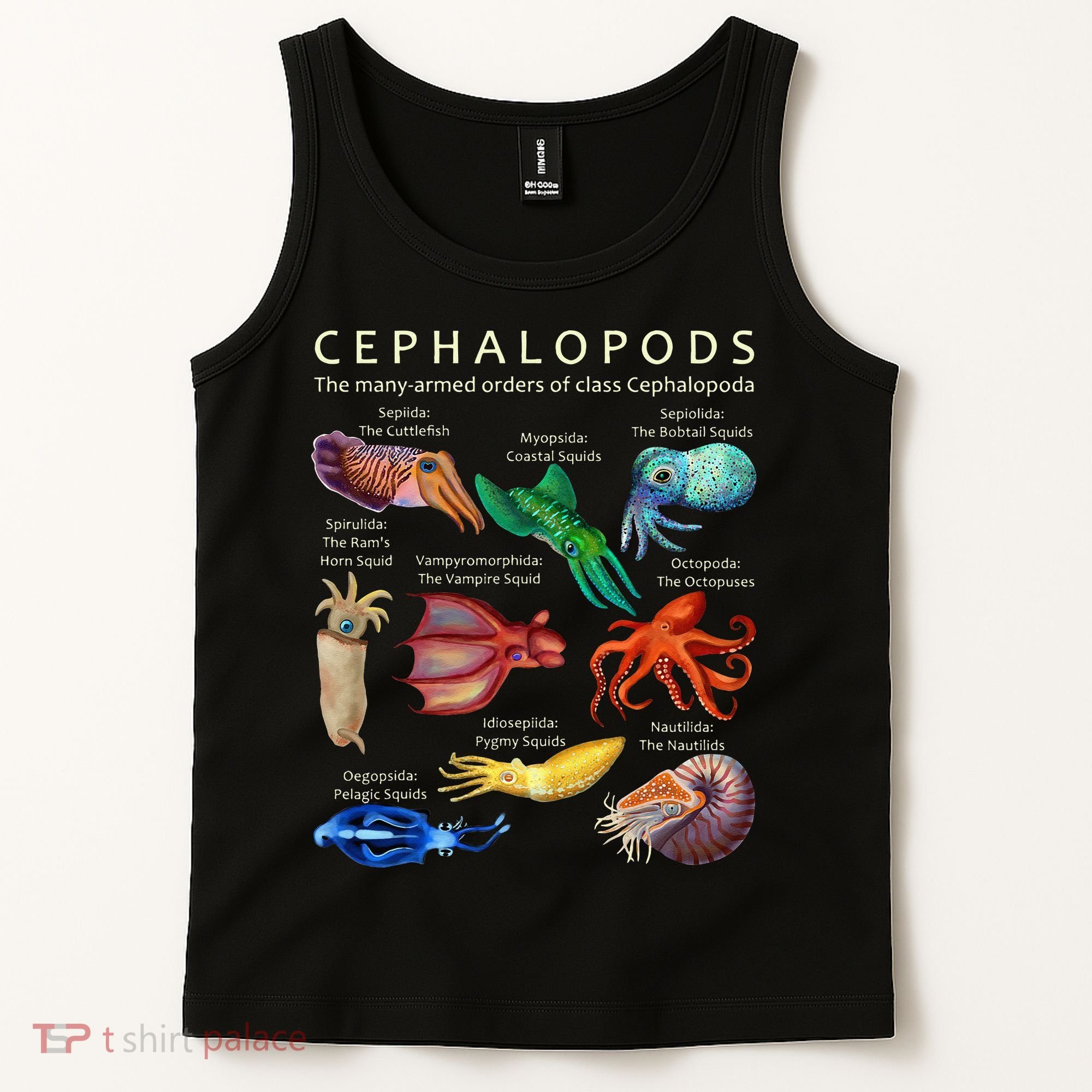 The Cephalopod Octopus Squid Cuttlefish And Nautilus Tank Top