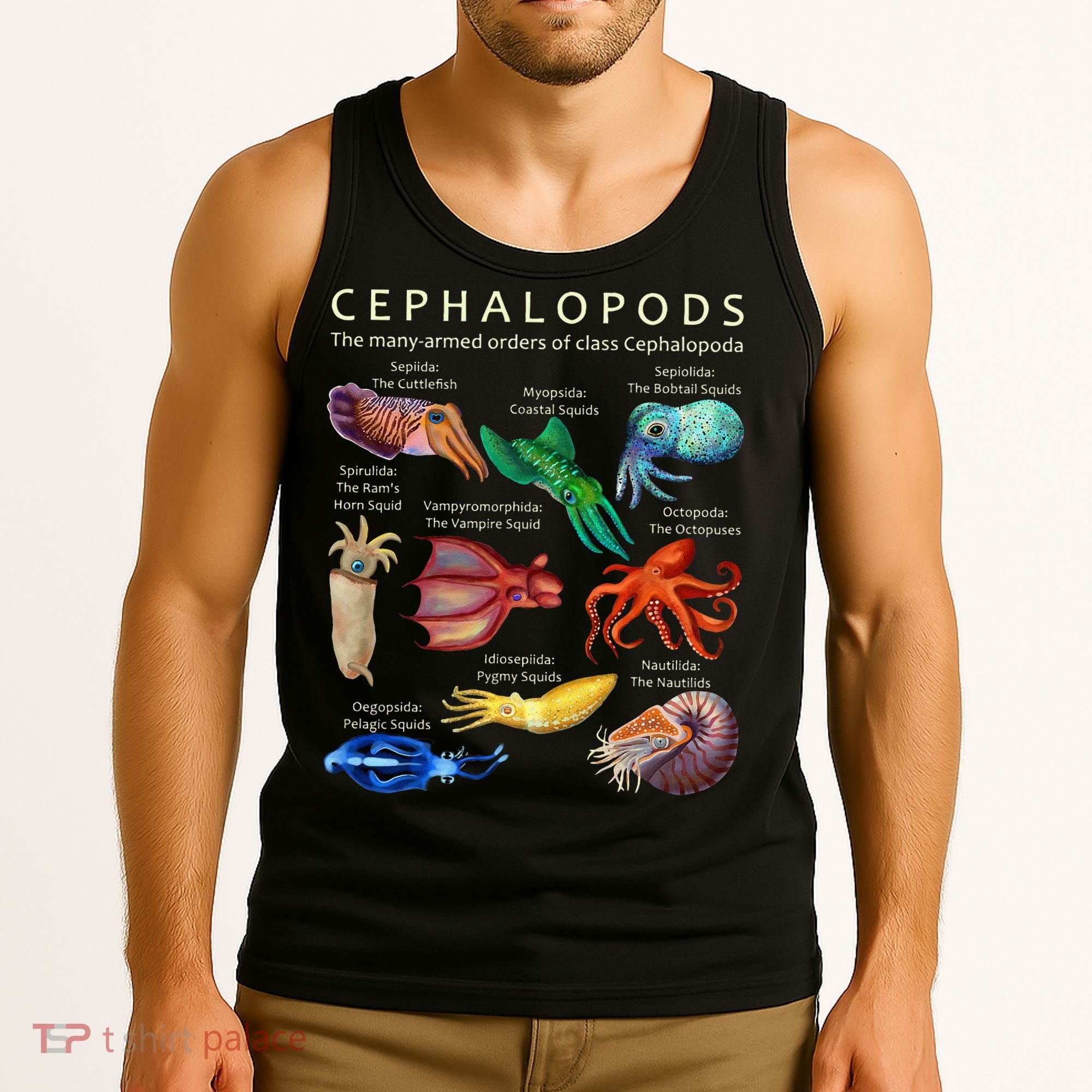 The Cephalopod Octopus Squid Cuttlefish And Nautilus Tank Top