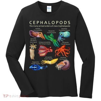 The Cephalopod Octopus Squid Cuttlefish And Nautilus Women's Long Sleeve Shirt