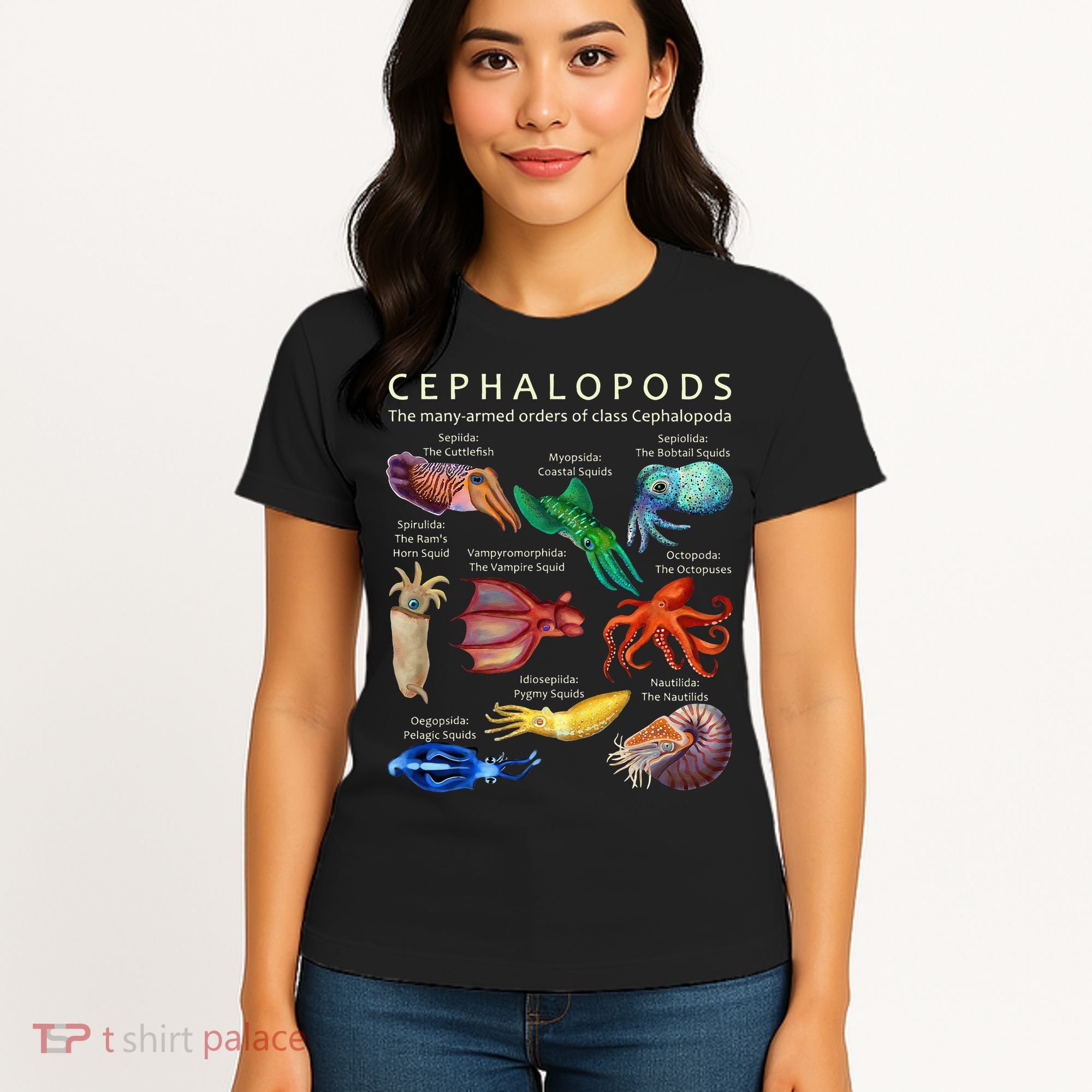 The Cephalopod Octopus Squid Cuttlefish And Nautilus Women's T-Shirt