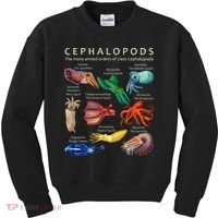 The Cephalopod Octopus Squid Cuttlefish And Nautilus Kids Sweatshirt thumb 0
