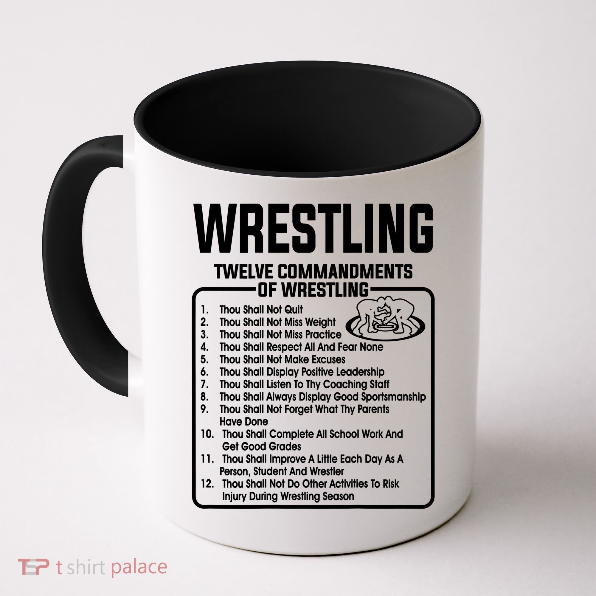 Twelve Commandments Of Wrestling T Coffee Mug