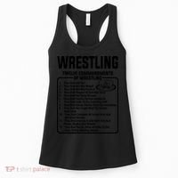 Twelve Commandments Of Wrestling T Women's Tank Top thumb 0