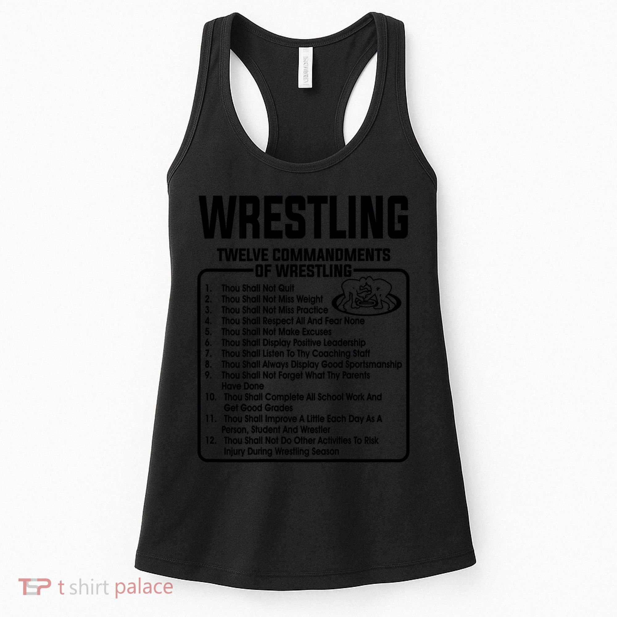 Twelve Commandments Of Wrestling T Women's Tank Top