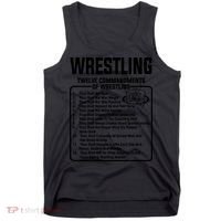 Twelve Commandments Of Wrestling T Tank Top thumb 0