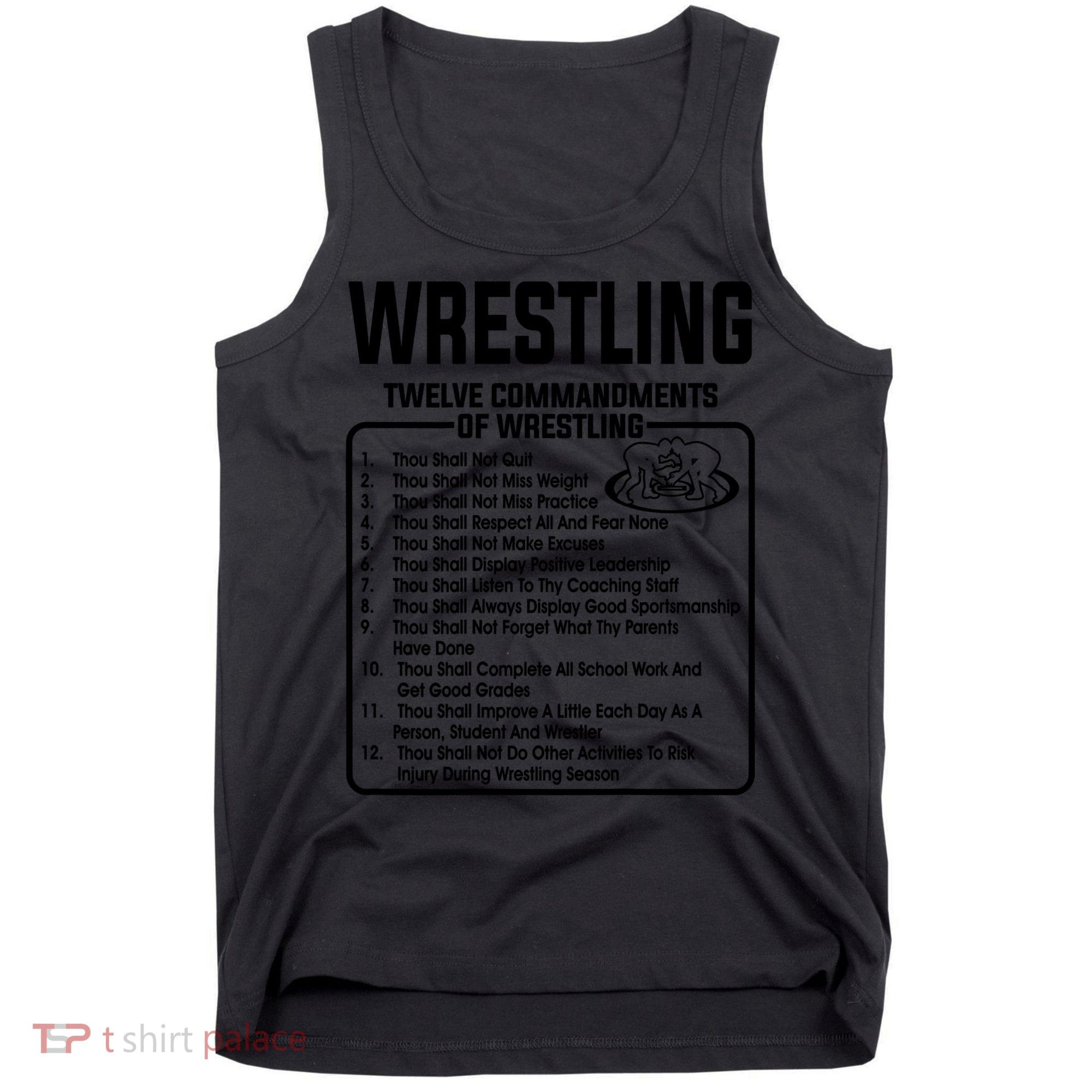 Twelve Commandments Of Wrestling T Tank Top