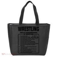 Twelve Commandments Of Wrestling T Tote Bag thumb 0