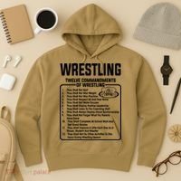 Twelve Commandments Of Wrestling T Hoodie thumb 3