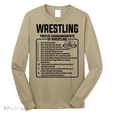 Twelve Commandments Of Wrestling T Long Sleeve Shirt